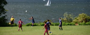 Soccer Game off the Long Island Sound