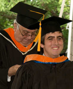 Chris Licato '15 during Commencement